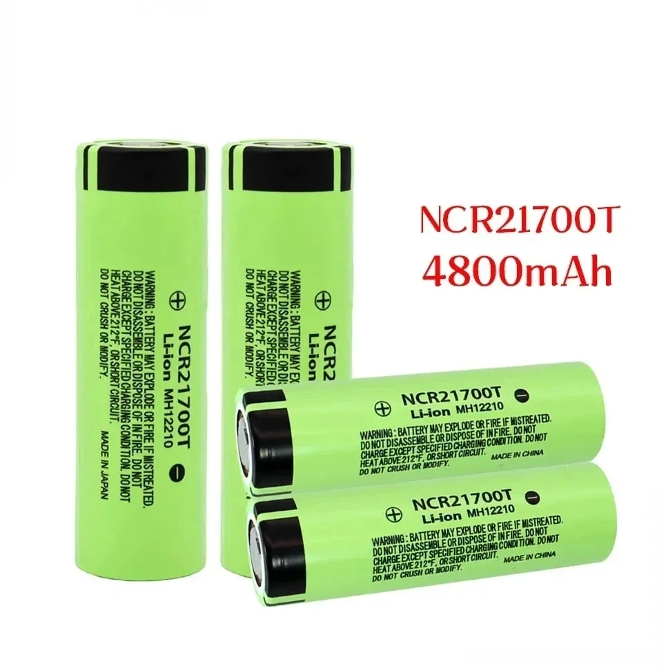 Original 21700 Battery 4800mAh NCR21700 48T 3.7v Lithium Rechargeable Batteries High Capacity for Flashlight Toys HD Cell