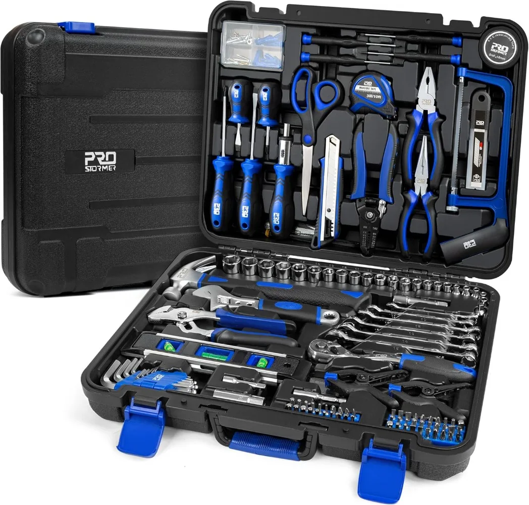 

Prostormer 259-Piece Tool Set, General Home/Auto Repair Tool Kit with Plastic Storage Toolbox, Complete Household Tool Box