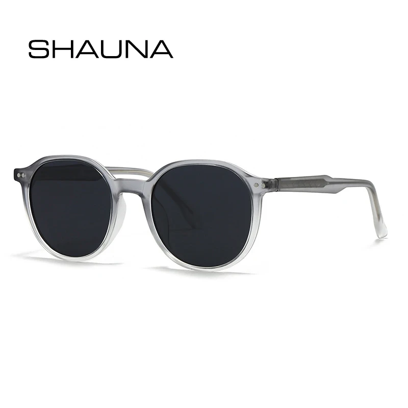 

SHAUNA Retro Round Women Luxury Sunglasses Fashion Rivets Men Sun Glasses Shades UV400