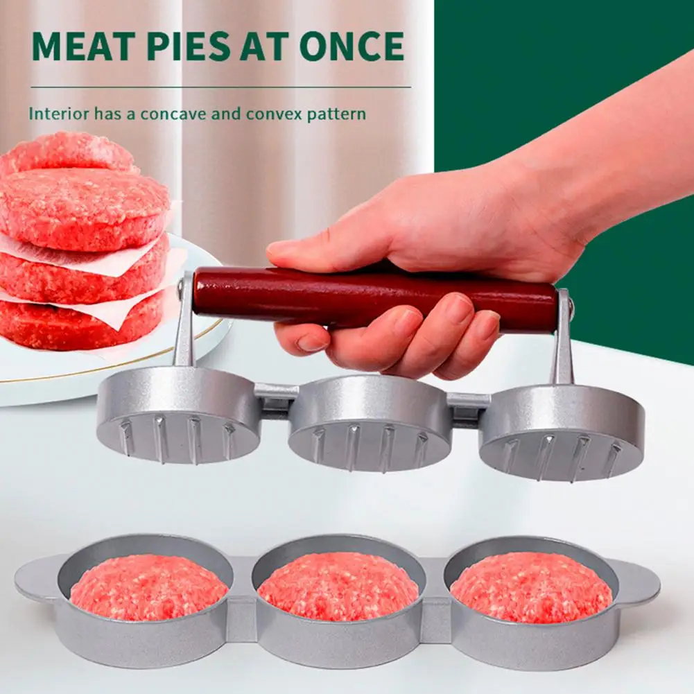 Burger Press Meat Patty Maker Aluminum Alloy Hamburger Fish Patty Press Mold for Beef Veggie Burger Grill BBQ Kitchen Tool