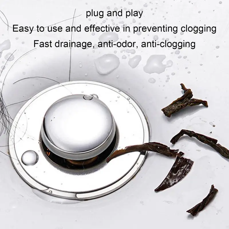 אוניברסלי נירוסטה האגן פופ-אפ מקפץ הליבה אגן הניקוז מסנן שיער מסננת אמבטיה מתקן אמבטיה פקק אמבטיה