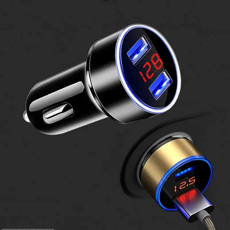 1/2pcs ar Charger Quick Charge Cigarette Lighter Adapter 4-Port USB A+USB C Fast Charging Phone Charger
