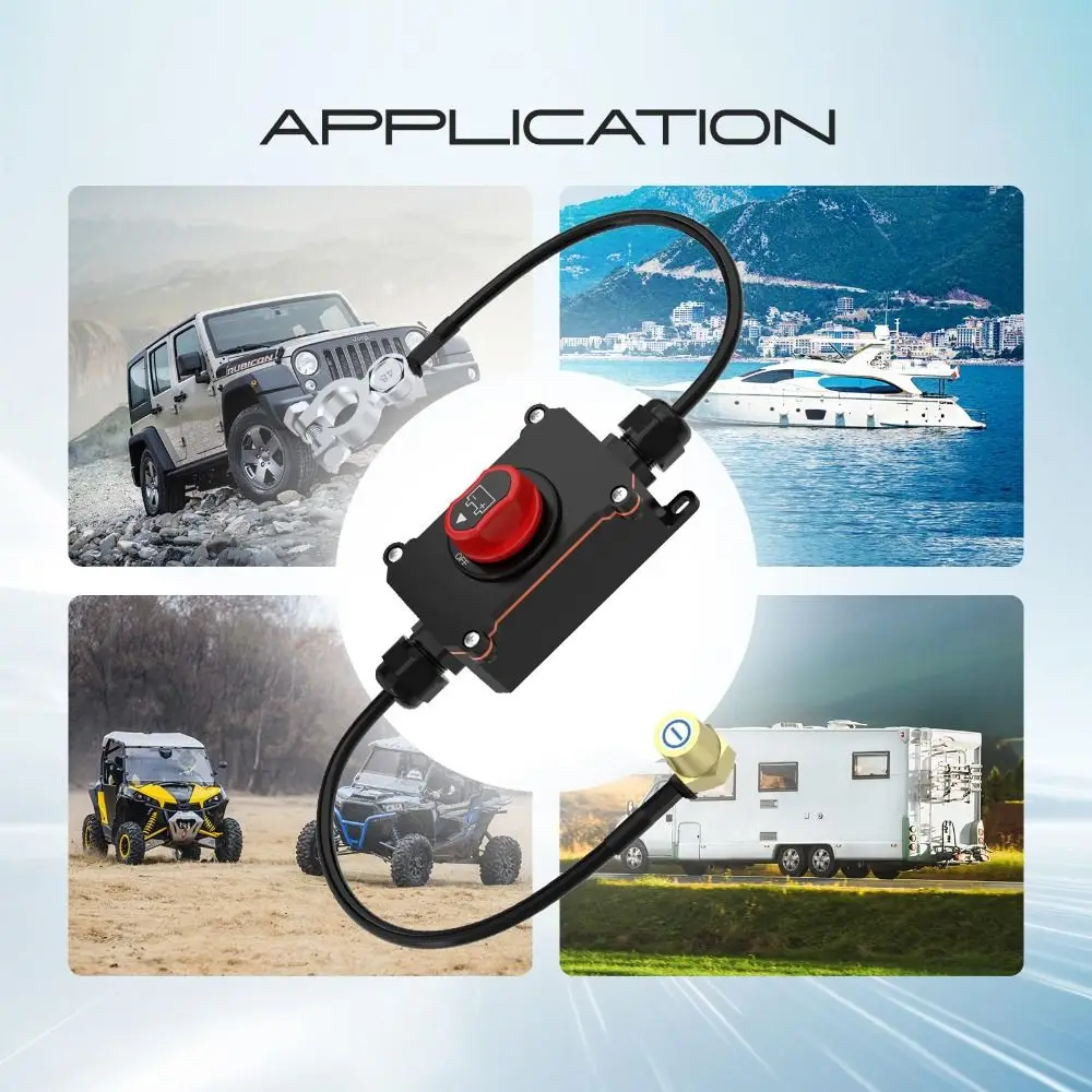 Emergency Cutoff DC 12-24V Battery Disconnect Switch High Current Manual Operation Power Isolator 100A Disconnecter Car