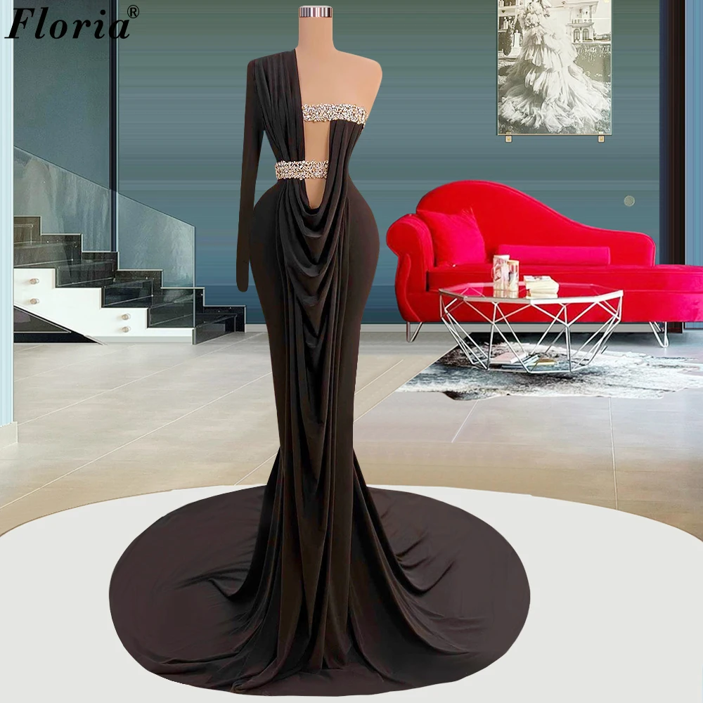 2023 Newest Sexy Celebrity Dresses For Women One Shoulder Mermaid Evening Dresses Special Occasion Gowns Vestidos De Mujer