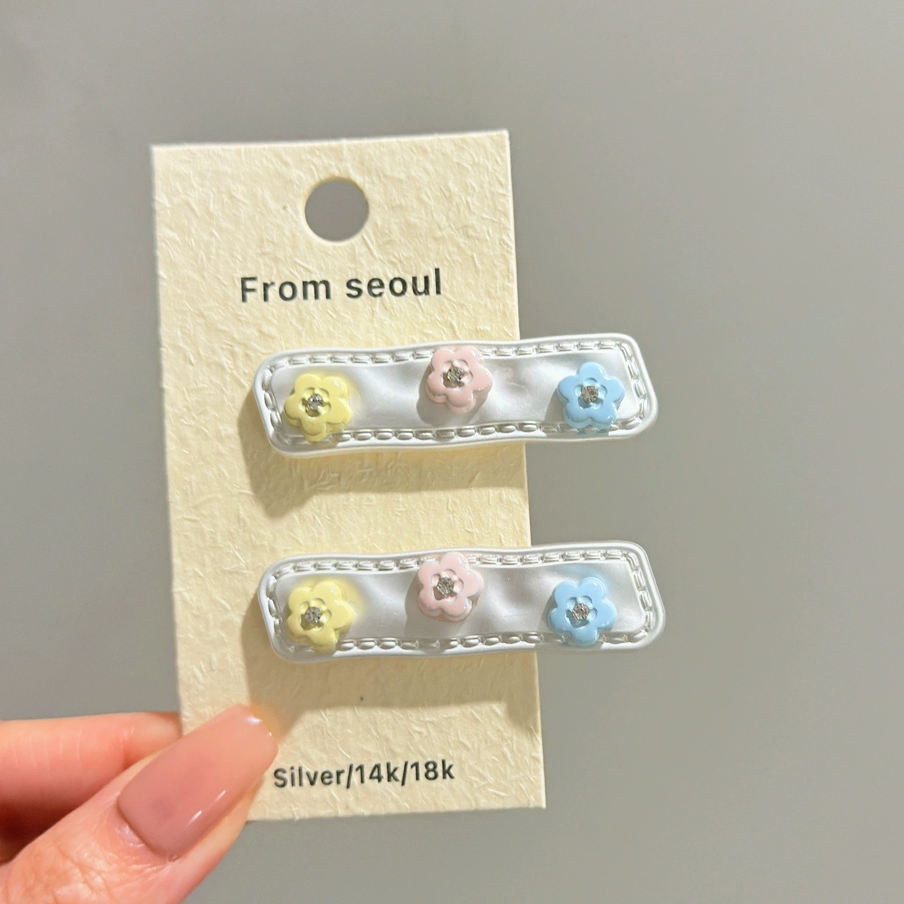 2PCS Daisy Acetate Dopamine Hairpin Sweet Summer Beach Bang Clip For Women Girls Daily Girly Hair Accessories