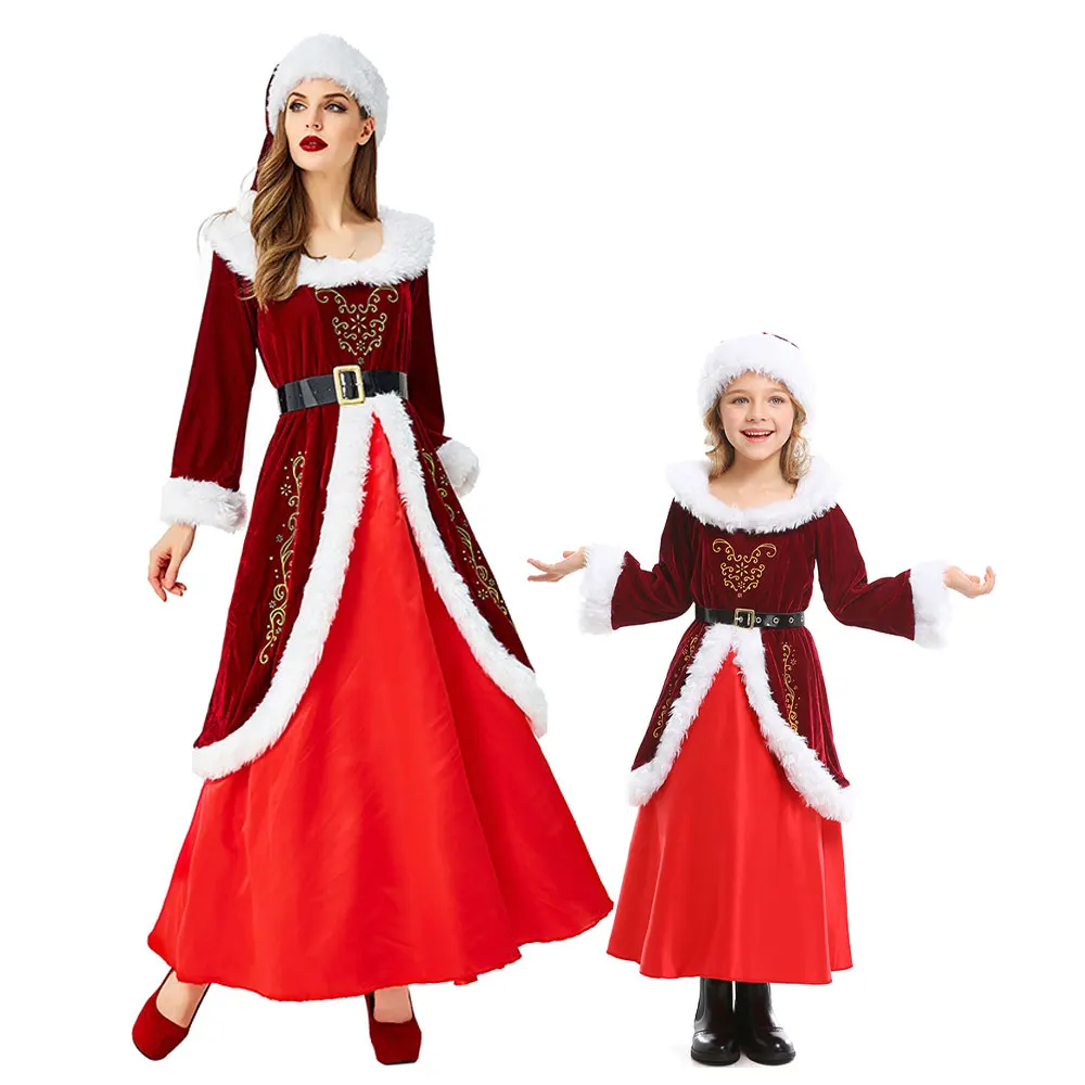 

New Year Santa Claus Christmas Eve Costumes Christmas Women Family Party Christmas Santa Claus Cosplay Costume
