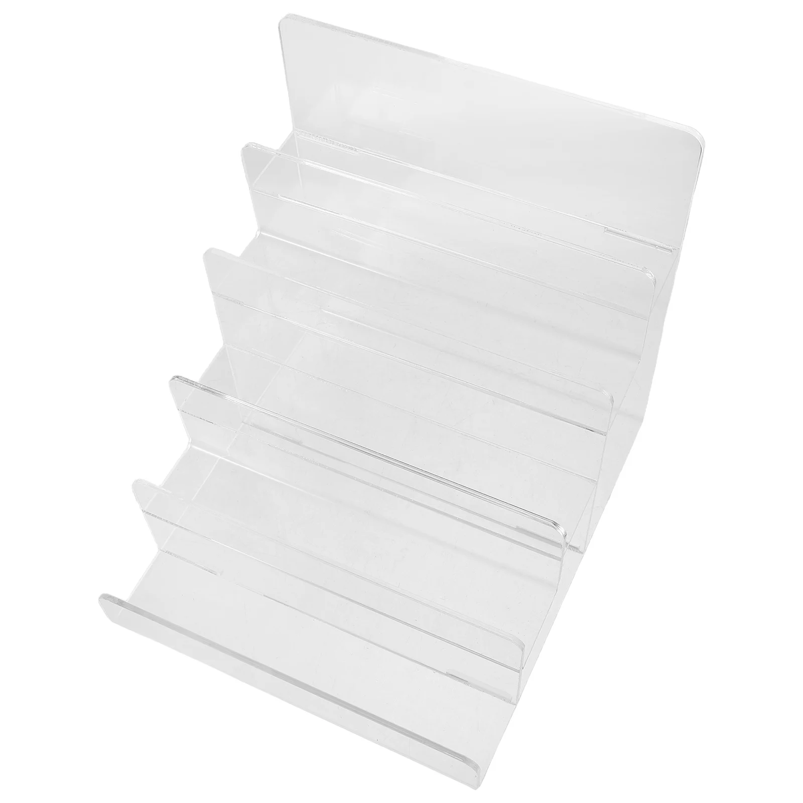 

5-уровневая акриловая подставка для кошелька, прозрачный органайзер для кошелька, подставка для солнцезащитных очков, ювелирных изделий, макияжа, духи, домашнего офиса, розничное хранилище