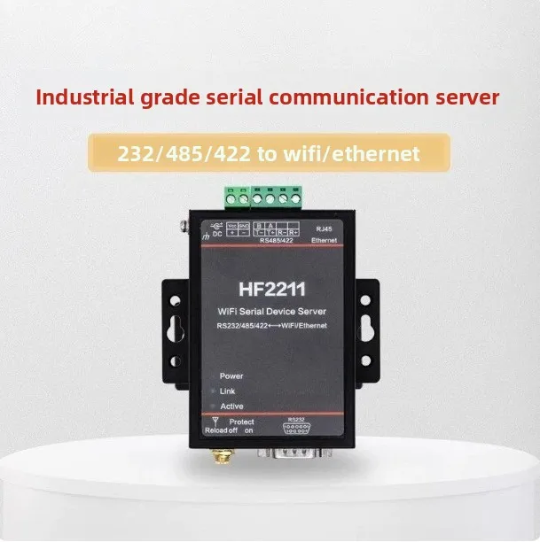 RS232/RS485/RS422 to WiFi + Ethernet Serial Server HF2211