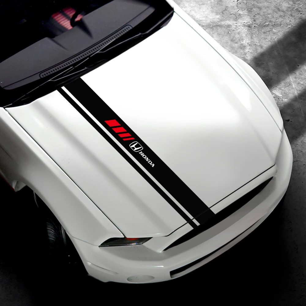 Autocollant de décoration pour capot avant de voiture, couverture de moteur, accessoires pour Honda Civic Fit Crv City Jazz CR-Z Element Insight