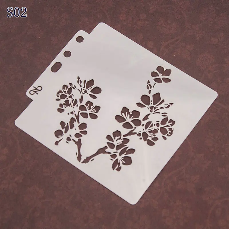 Scrapbooking Star Cat Stencil Hollow Engraving Ruler Paint Spray Pattern Stencils Diy Template for Card Making Coffee Cake Mold