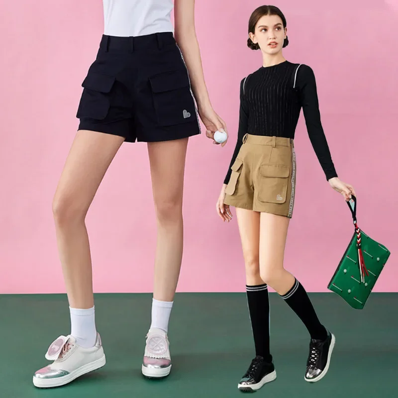 Love Golf-Shorts de sport de plein air pour femmes, pantalons courts taille haute pour dames, coupe sèche décontractée, été, mince, respirant, déclin, nouveau