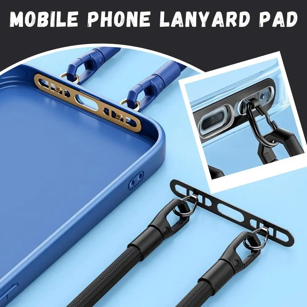 金属超薄型 0.4 ミリメートル携帯電話ストラップガスケット固定紛失防止バックルぶら下げピースダブルロープぶら下げ中空側 S2J2