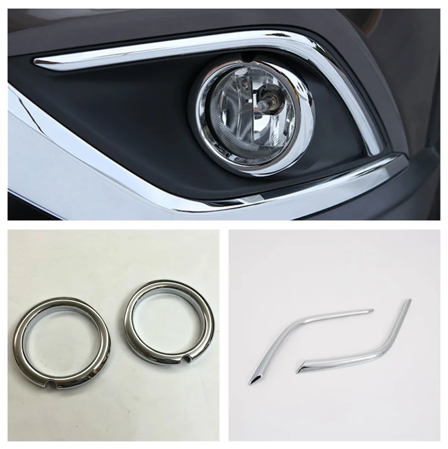 

For Mitsubishi Outlander 2019 2020 2021 Accessories Fog Lights Lamps Eyelid Eyebrow Strip Cover Trim Auto Replacement Parts