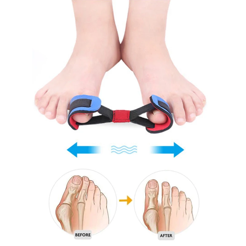 Pexmen Elastic Big Toe Binding Cushion Belt, Soft Flexible Toe Partition Buffer Strap For Daily Home Salon Foot Beauty Care
