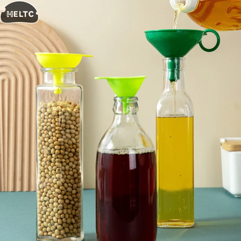 3-piece plastic Funnel Set Kitchen Plastic Large-caliber Small-large Oil And Wine Funnel Dispenser Tool