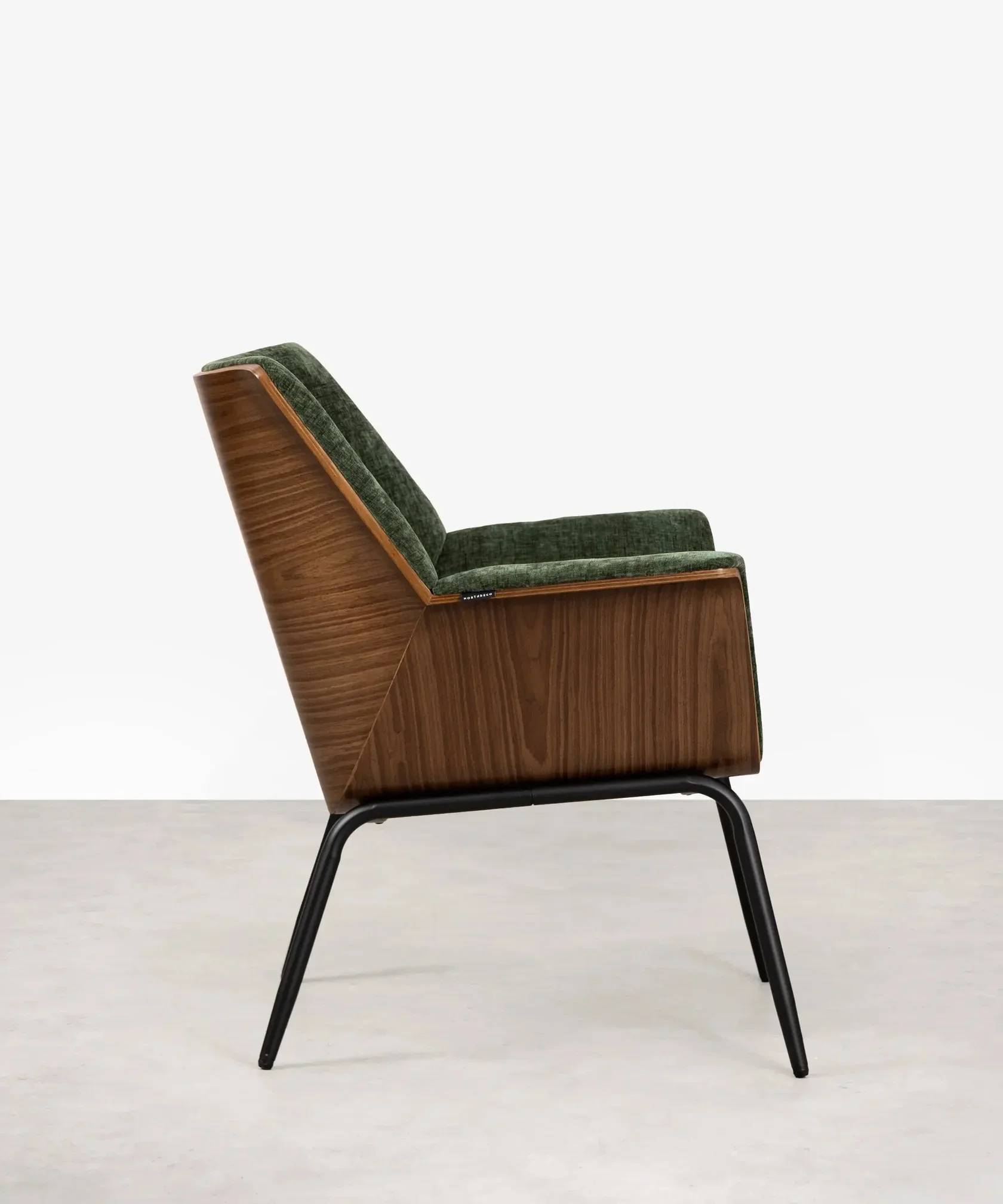 Single lounge chair, solid wood multi-layer board with velvet fabric, suitable for home office or catering hotel use