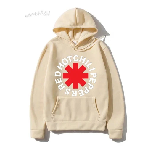 Imagen 2 del producto Nueva ropa de Hip Hop, Sudadera con capucha de chile rojo caliente, sudadera de lana de manga larga para hombres y mujeres, ropa de calle Vintage de banda de Rock