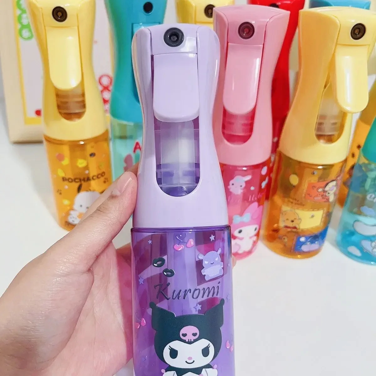 200 مللي لطيف مرحبا كيتي الكرتون رذاذ زجاجة Kuromi Kawaii سعة كبيرة ارتفاع ضغط مستمر الترطيب زجاجة بخاخ #2