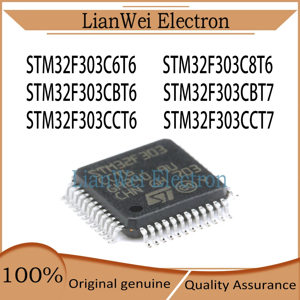 STM32F303 STM32F303C6T6 STM32F303C8T6 STM32F303CBT6 STM32F303CBT7 STM32F303CCT6 STM32F303CCT7 IC MCU Chipset LQFP-48