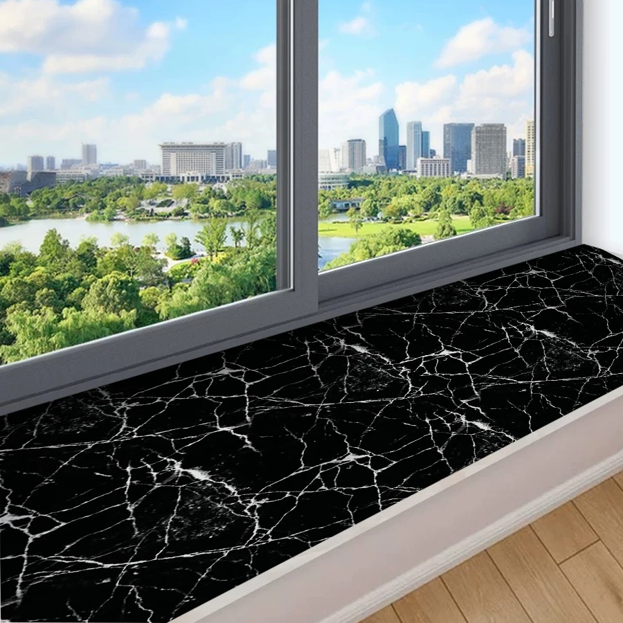 Black Granite Marble Pattern Self-adhesive Wallpaper Oil Resistant Kitchen Sticker Restaurant TV Background Wall PVC Wallpaper