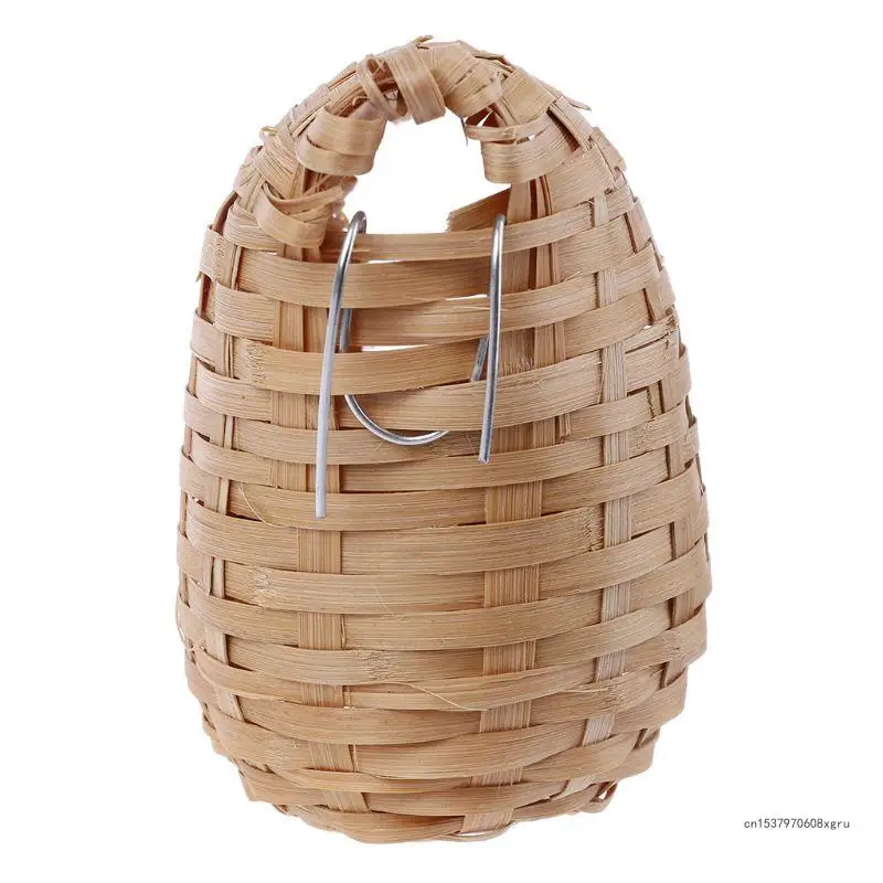 Hand Woven Hummingbird Nest Natural Bamboo Woven Birdhouse Outdoor Bird