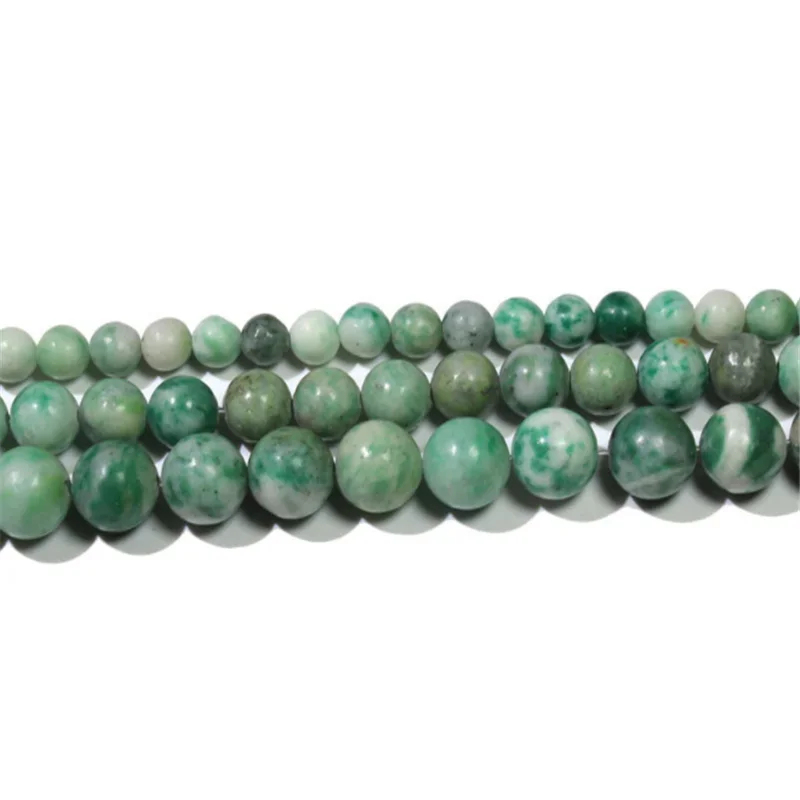 Emerald  Loose Beads Natural Gemstone Smooth Round Bead for Jewelry Making  Bracelets Necklace Wholesale