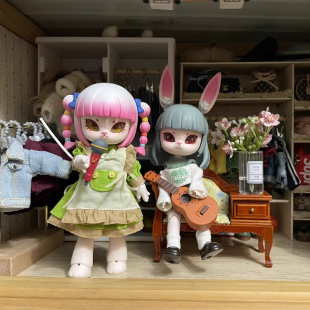 In Stock Come4free12cents Bonnie Rabbit Bonnie Movable Doll Ob11 Dress Up Bjd Doll Blind Box Handpiece Ornaments Kids Gifts