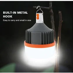 1PC Outdoor USB Rechargeable LED Lamp Bulbs Emergency Light Hook Up Camping Fishing Portable Lantern Night Lights