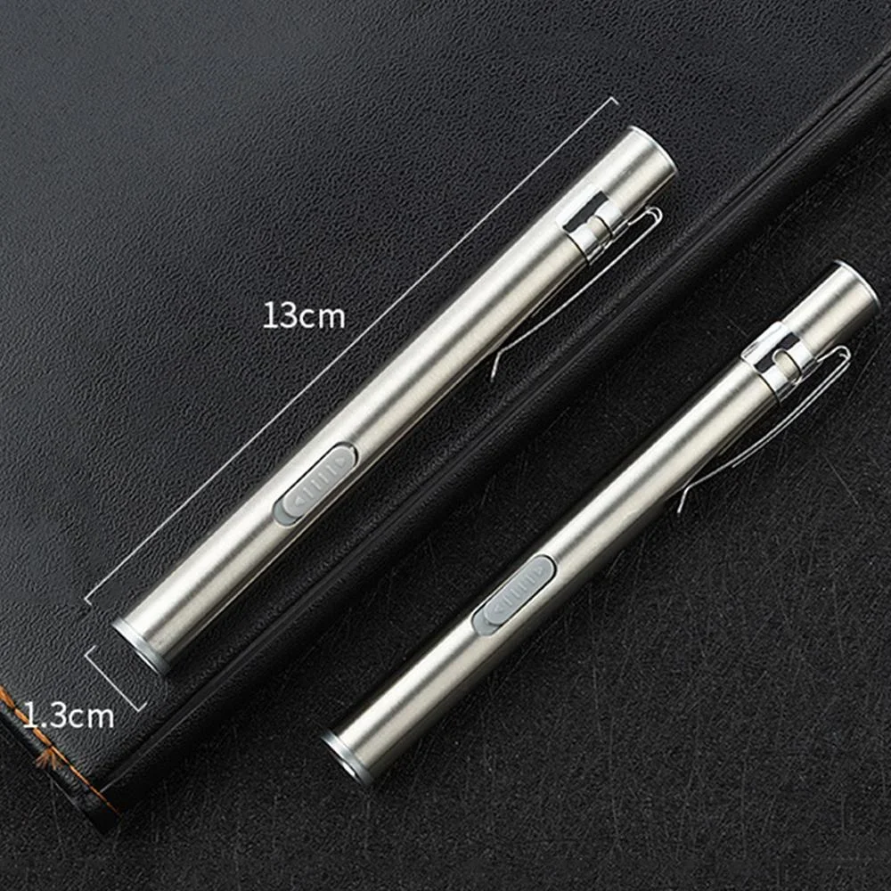 1PC Mini LED Taschenlampe USB Aufladbare Taschenlampe Licht Tragbare Helle Camping Wandern Notfall Licht