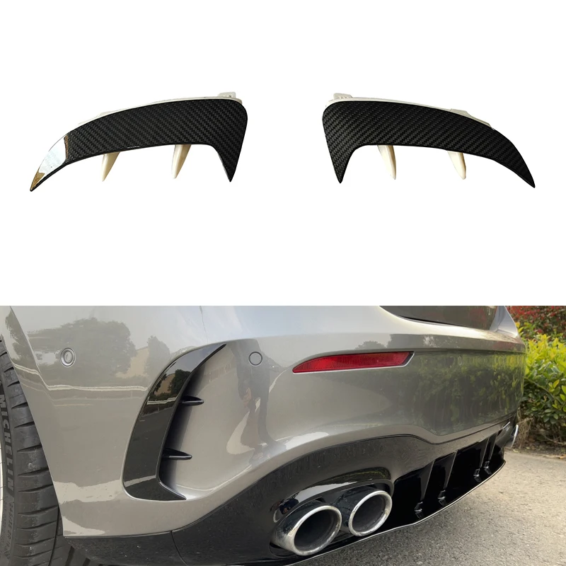 

2020 Year W177 A45 Carbon Fiber Rear Bumper Vent for Class W177 A45 Canard Bumper Lips Car Application