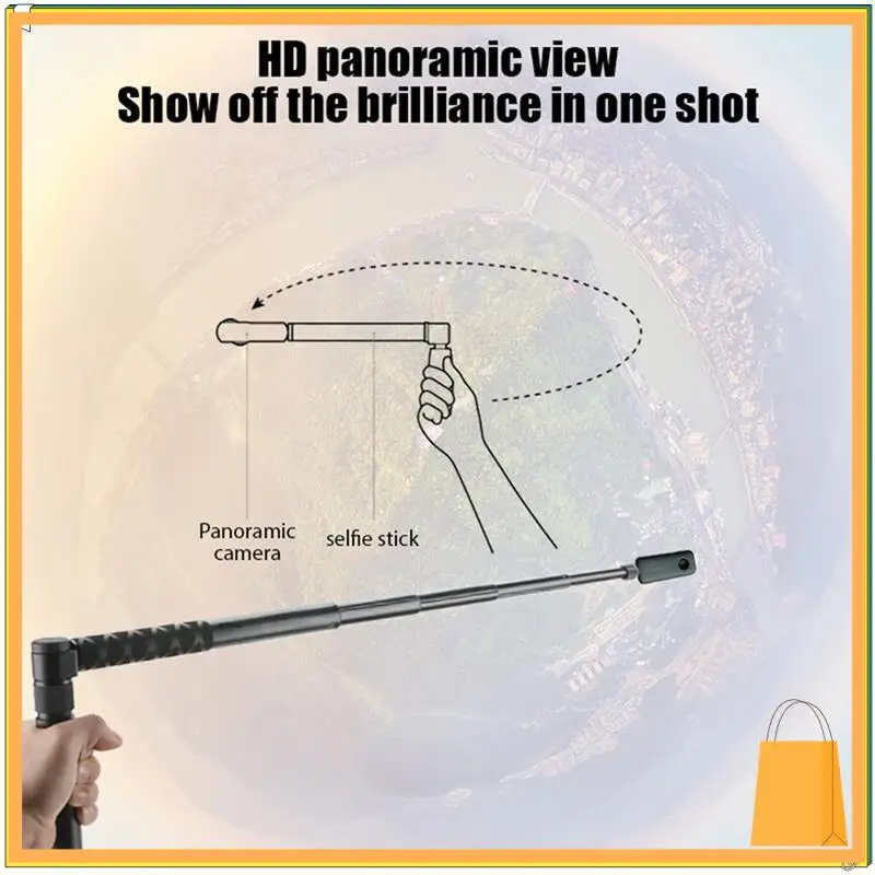 L53A-1.2M عصا سيلفي غير مرئية طويلة للغاية دعامة تصوير محمولة لكاميرا Insta360 X3/X4/Gopro عصا سيلفي غير مرئية