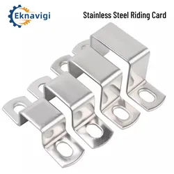 2/4PCS 304 Stainless Steel Thickened Square Rectangular Wire Buckle Clamp Clamp Square Pipe Clamp Hoop Riding Horse