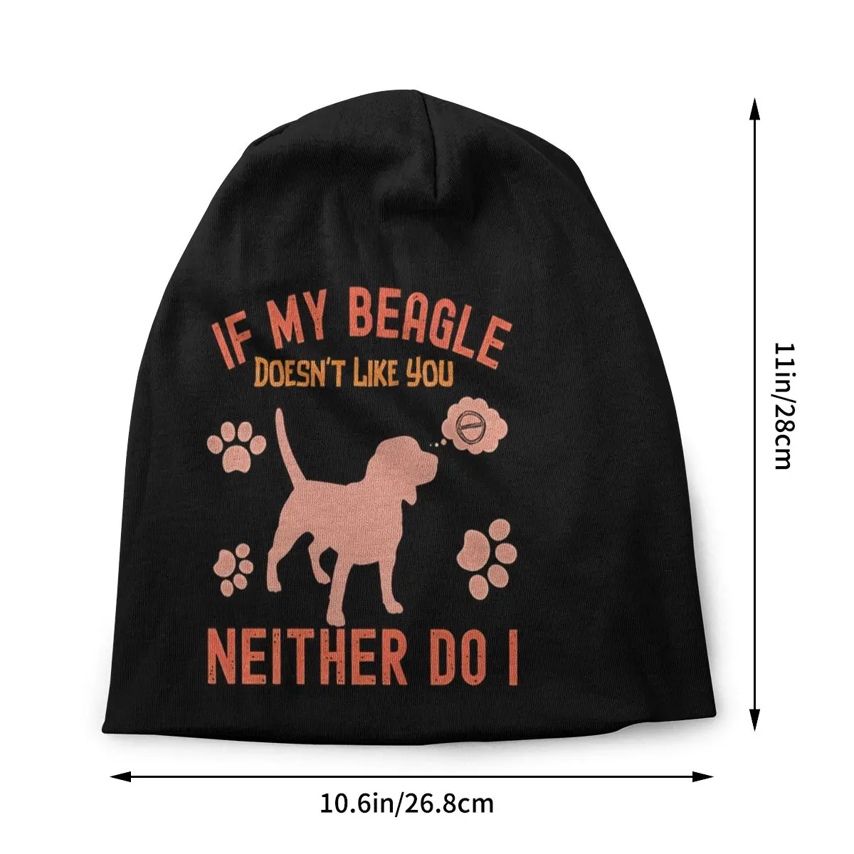 Beagle Dog Fashion Thin Hats Doesn't Like You Neither Do I Beagle Aesthetic Bonnet Special Skullies Beanies Caps