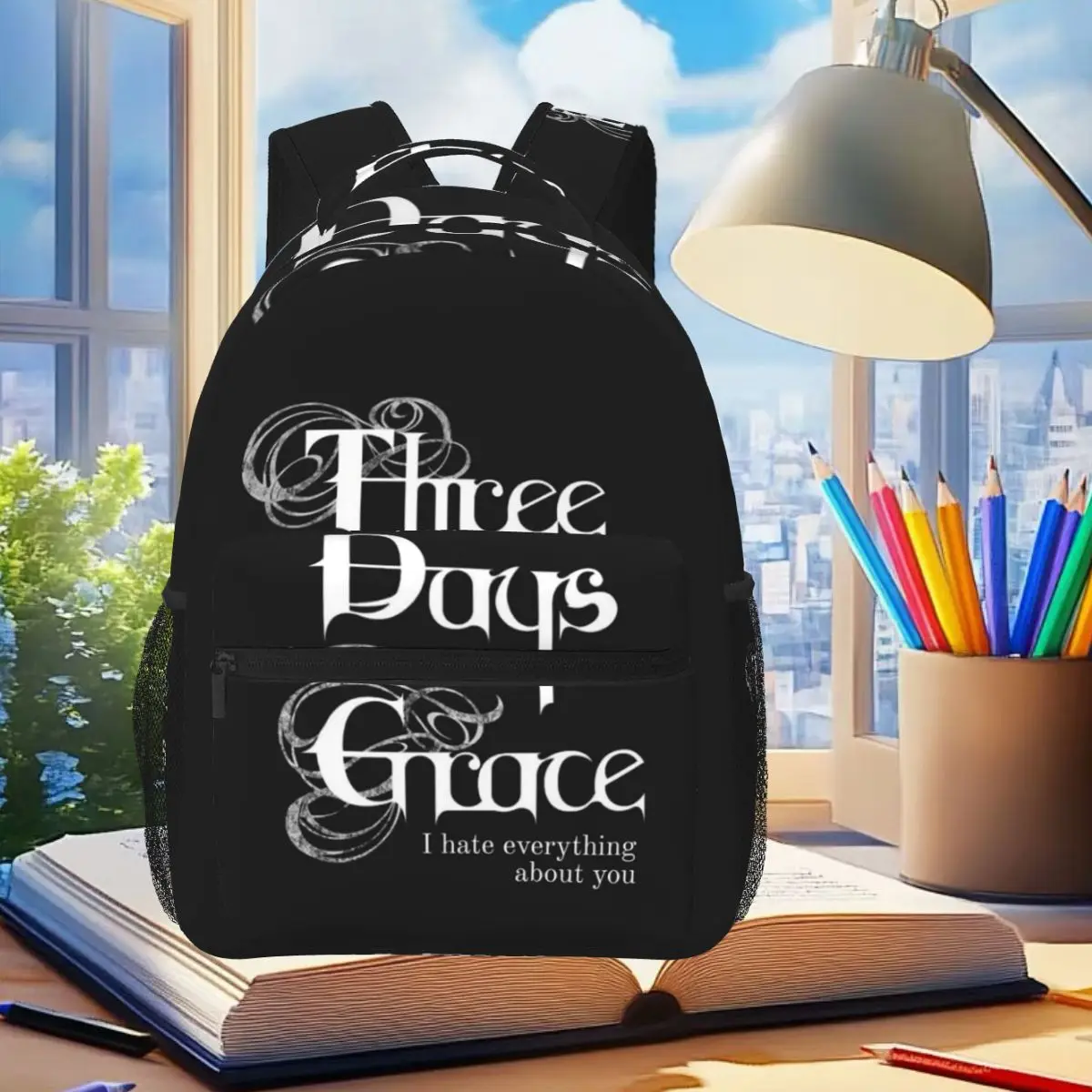 Three Days Grace Midnight Strangler Backpack Student Boys Girls BookBag Kids School Bag Computer Shoulder Bags for Men Women