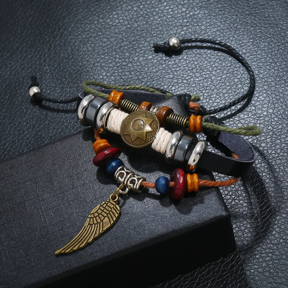 طقم سوار قوطي للنساء ، سوار معصم بانك ، أساور من الجلد الصناعي ، هيب هوب ، جرونج ، روك ، مغني راب ، مجوهرات ساحرة ، شرابة ، قوطية