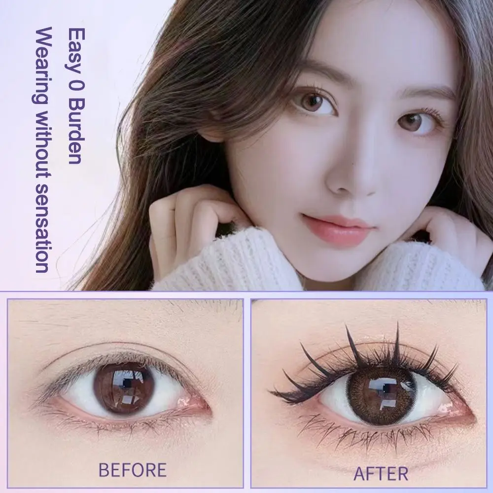 4pcs/1pair Natural Simulation Magnetic False Eyelashes Easy To Wear Soft Quantum False Eyelashes Set With Applicater Glue Free