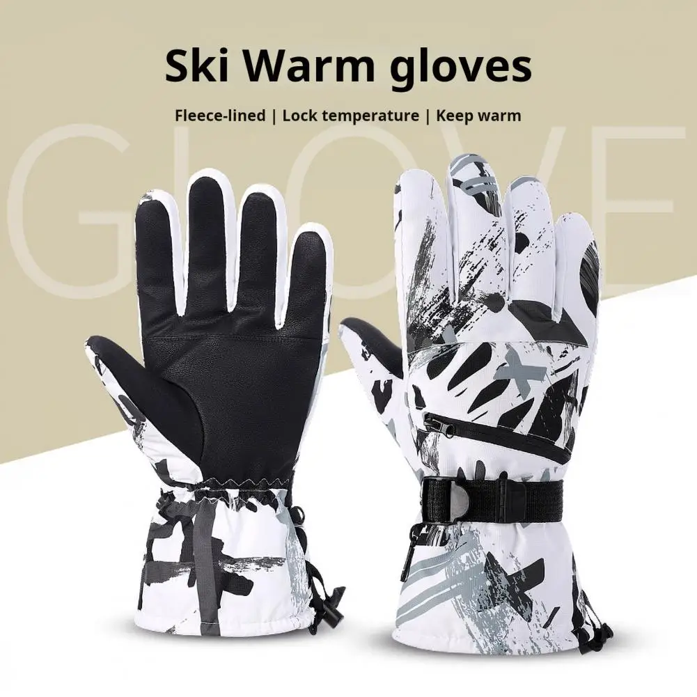 Snow Rain Resistant Gloves Winter Cycling Gloves Waterproof Windproof Warm Unisex Outdoor Skiing Riding Gloves with for Great