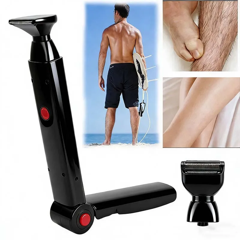 Hot Sale Back Hair Shaver for Men Two Head Blade Trimmer Body Leg Razor Long Handle Removal Razors
