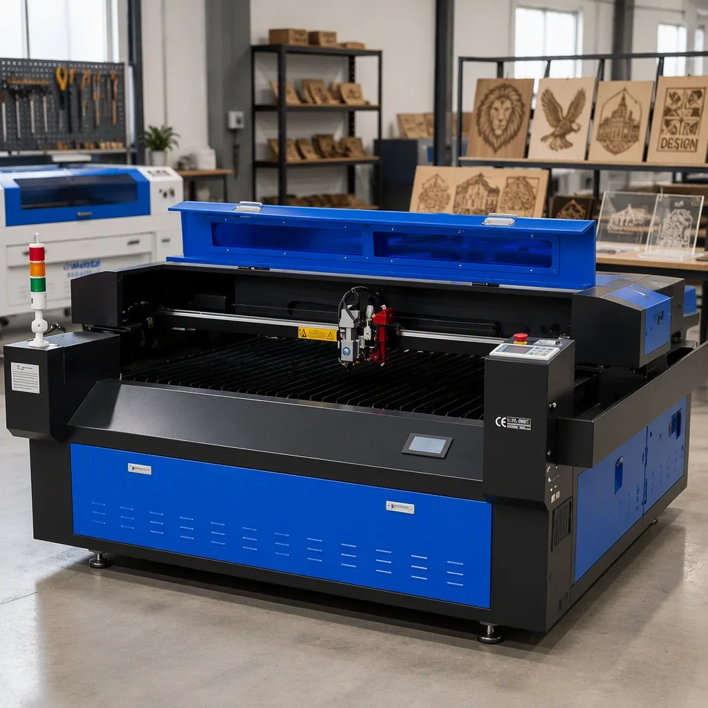 1325 1610 150W 180W 300W CO2 laser Cutting machine With Auto Feeding System Ruida Control System Wood Acrylic Fabric Stability