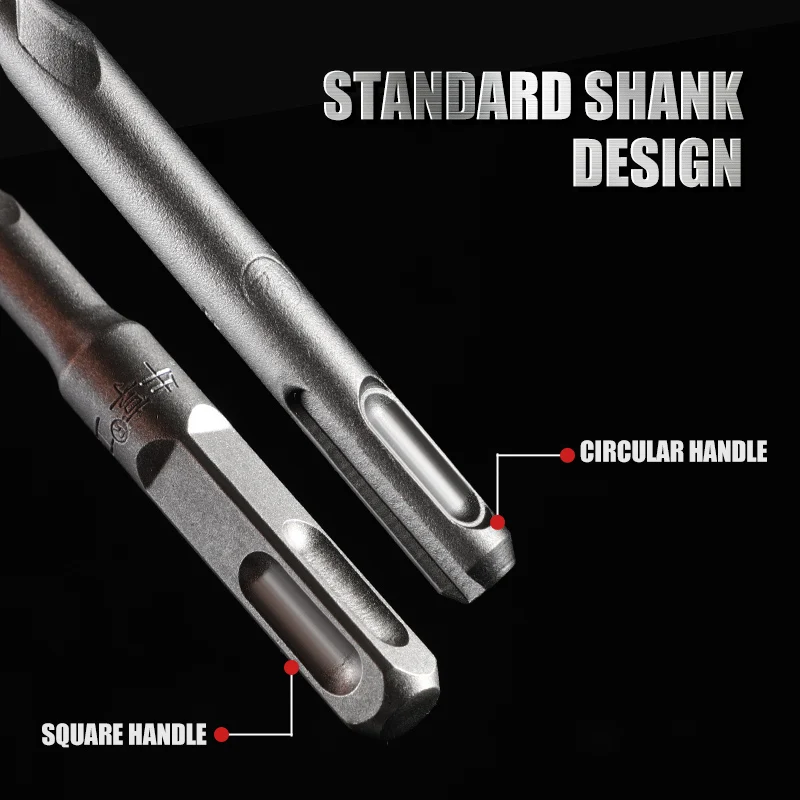 1PC Impact Hammer Drill 350mm Extended Hard Reinforced Tungsten Steel Drill Concrete Wall Tile Marble Granite Power Tool Drills