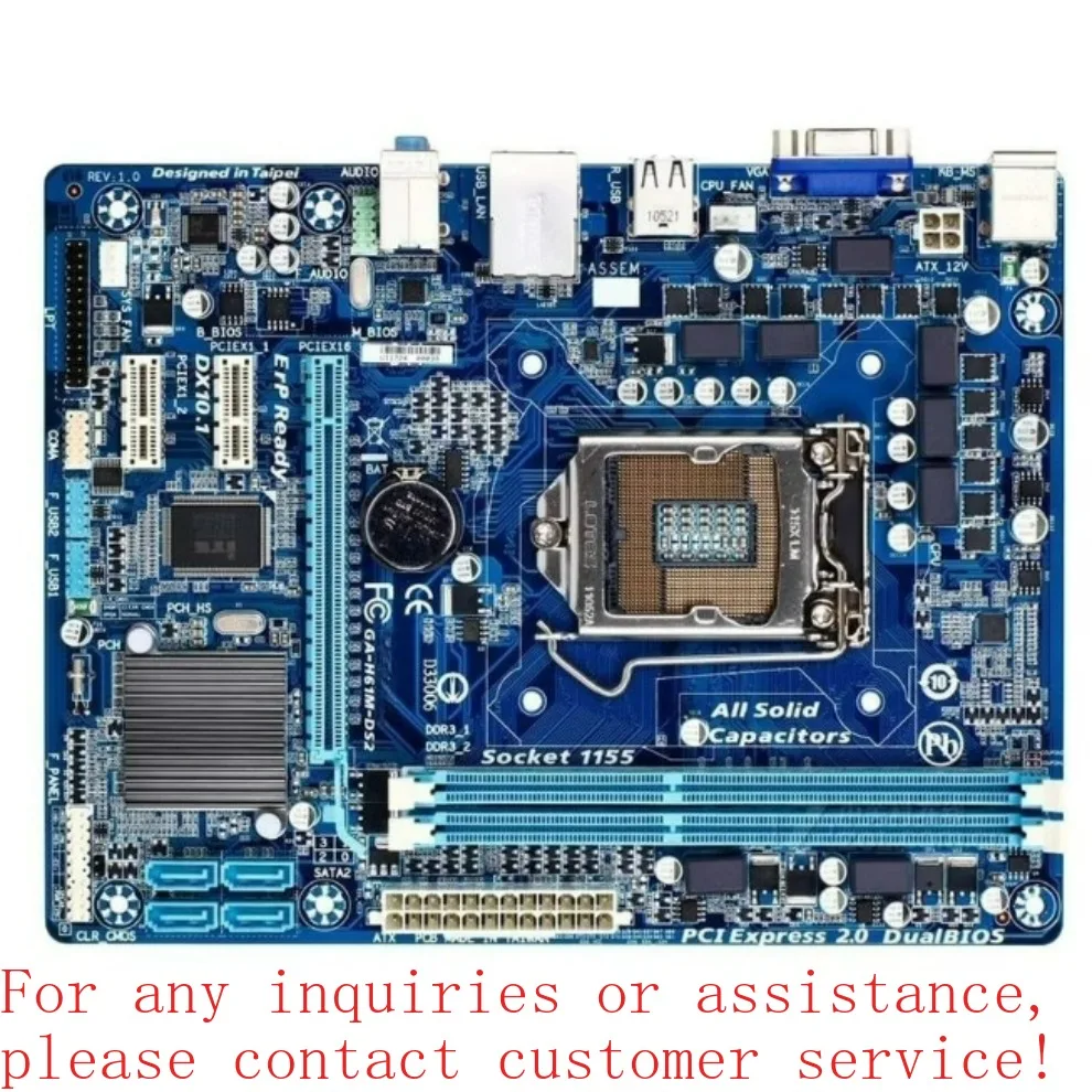 For ASUS H61 main board set B75 Z68 Z77 1155 pins Used desktop DDR3 HDMI(store no. 0476)
