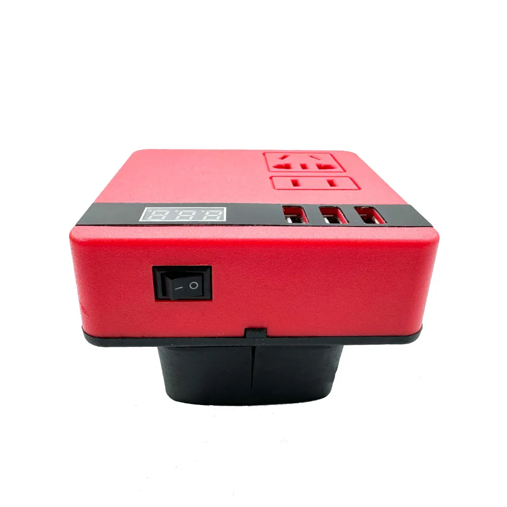 Imagem -06 - Inversor de Energia Portátil para Milwaukee 18v Li-ion Battery Dc18v to Ac110120v Adaptador de Carregador Bateria com Exibição Atual