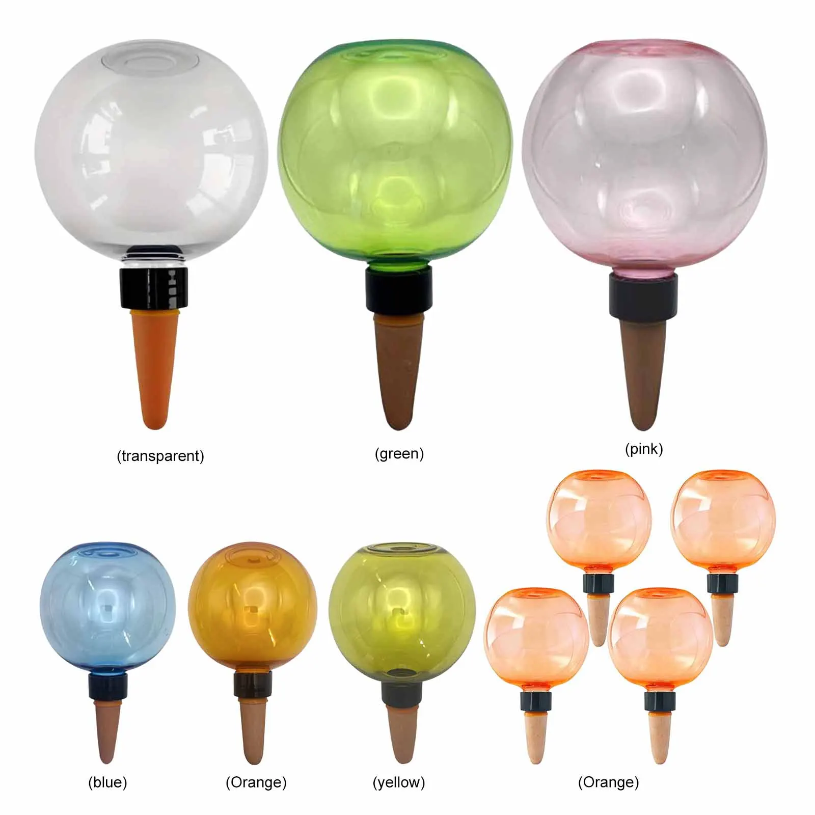 1/4pcs Plant Self Watering Globes Automatic Plant Watering Device 500ml Transparent Watering Bulbs for Indoor/Outdoor Plants