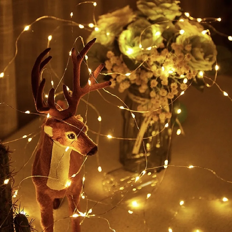 USB LED String Light 1M 3M 5M 10M Fairy Christmas Lights Copper Wire Wedding Garland Lights for Christmas Holiday Party Decor