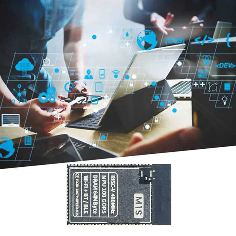 For Sipeed M1S Module BL808 RV64 480Mhz +RV32 320Mhz+NPU BLAI 100GOPS 16Mbyte SPI FLASH 2.4G WIFI/BT/BLE Core Board Parts Kit