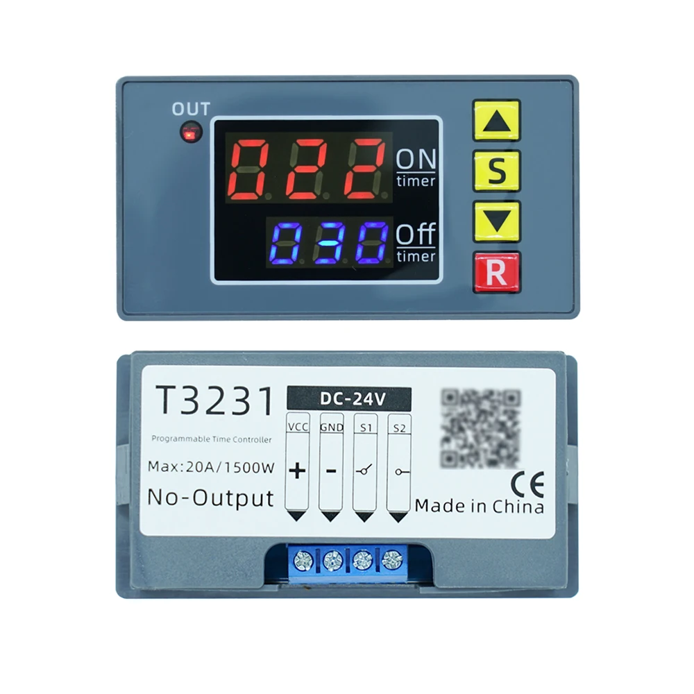 T3231 AC110-220V DC 12/24V Digital Cyclic Time Delay Relay LED Display time Relay Cycle Timer Control Switch