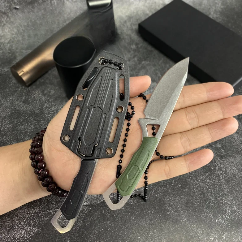 

2024 New Camping Knife Self-Defense Small Straight Sharp Portable Halter Creative Mini Knife EDC Tool