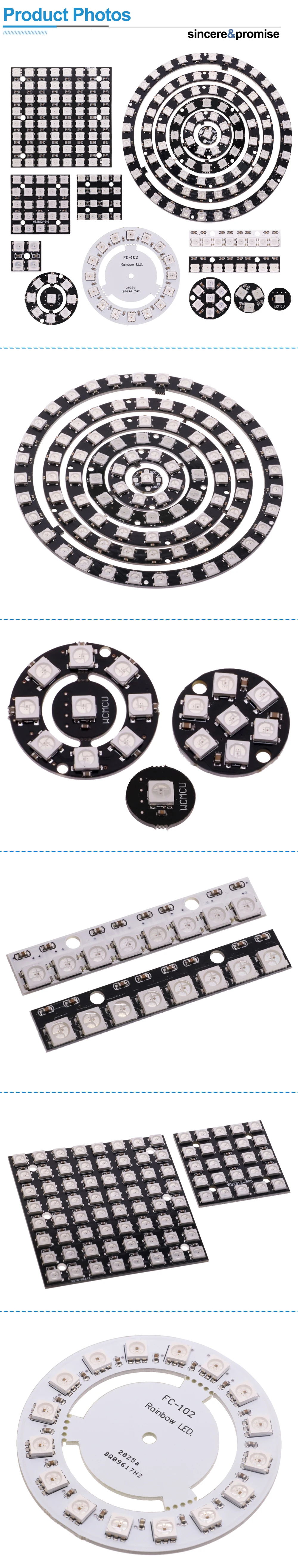 5V 1Bit 3 4Bit 7 8Bit 9 12Bit 16Bit 24Bit 32Bit 64 Bits WS2812 5050 RGB LED Ring Lampe Licht + Integrierte Treiber Für Arduino Diy – Detail 5