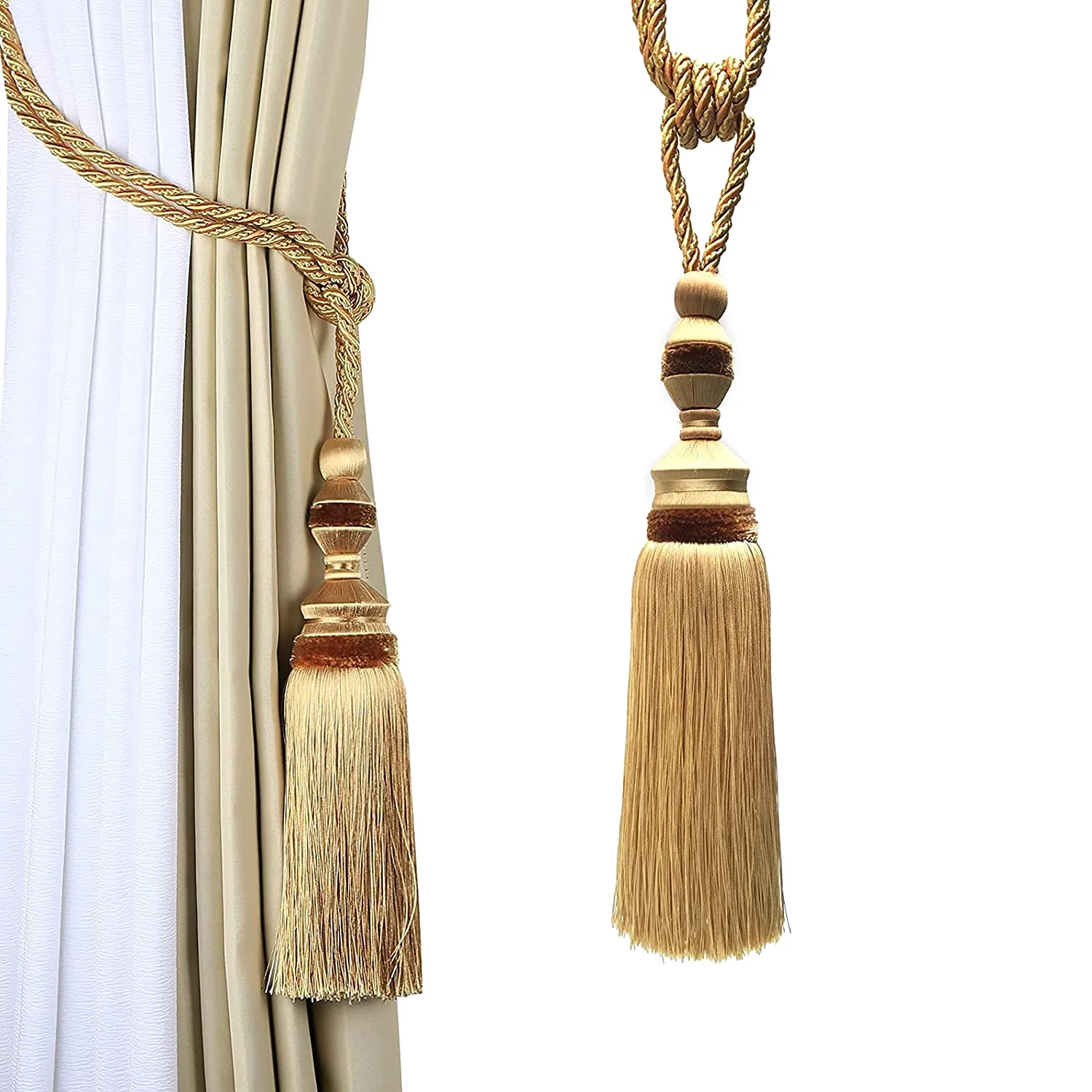 

1Pc Hanging Ball Tassel Curtain Tieback Big Tassels Ball Hanging Luxurious Curtains Holder Buckle Rope Room Aaccessories