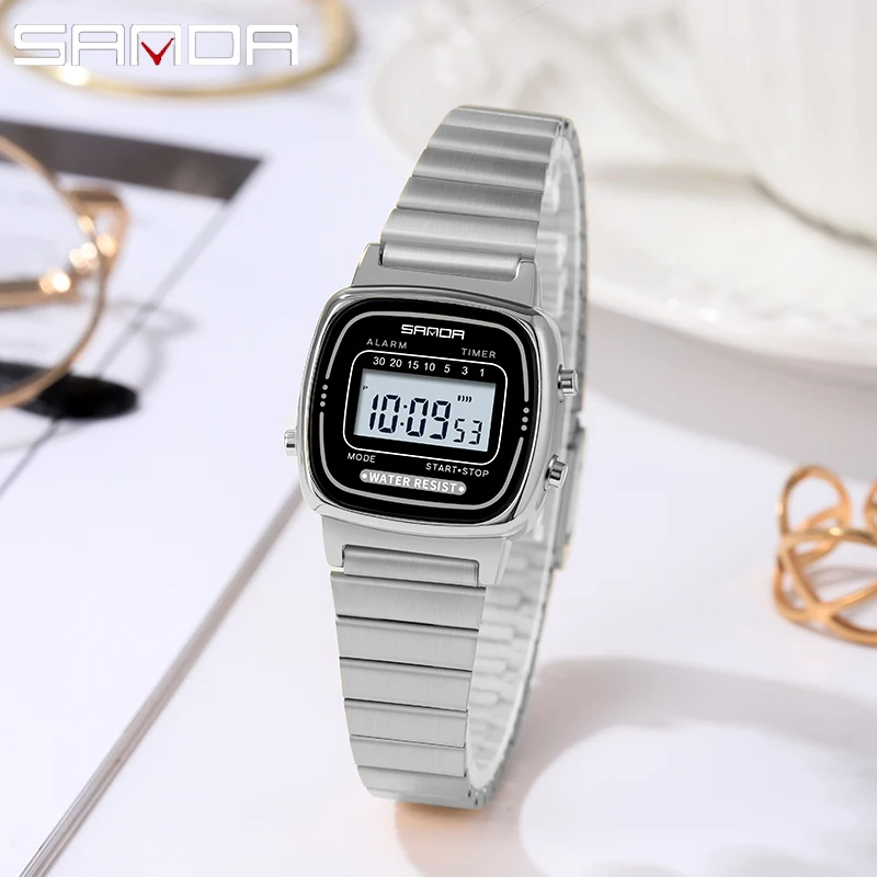 SANDA Fashion Ladies Electronic Watch Classic Waterproof Shockproof Sport LED Digital Watch Men Women Boys Girls Children Gift